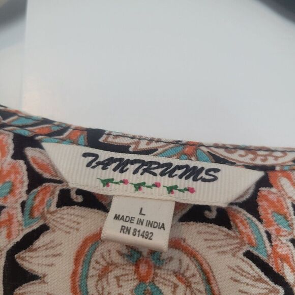 Tantrums Paisley Dress 100% rayon made in India Fall colors thanksgiving - Picture 4 of 8